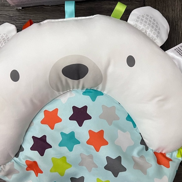 Bright Starts Tummy Time Prop & Play Activity Mat - Polar Bear, Ages Newborn + - Picture 2 of 10